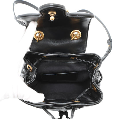 Gucci Gg Marmont Mini Backpack In Leather (777253) - Black