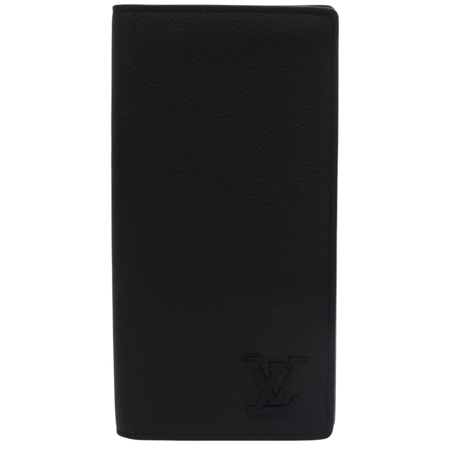 Louis Vuitton Portefeuille Brazza Nm Lv Aerogram Leather Black Long Wallet