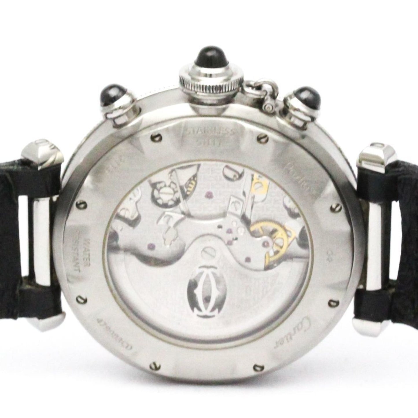 Cartier Pasha N950 Chronograph Platinum Steel Watch W3105155 Polished