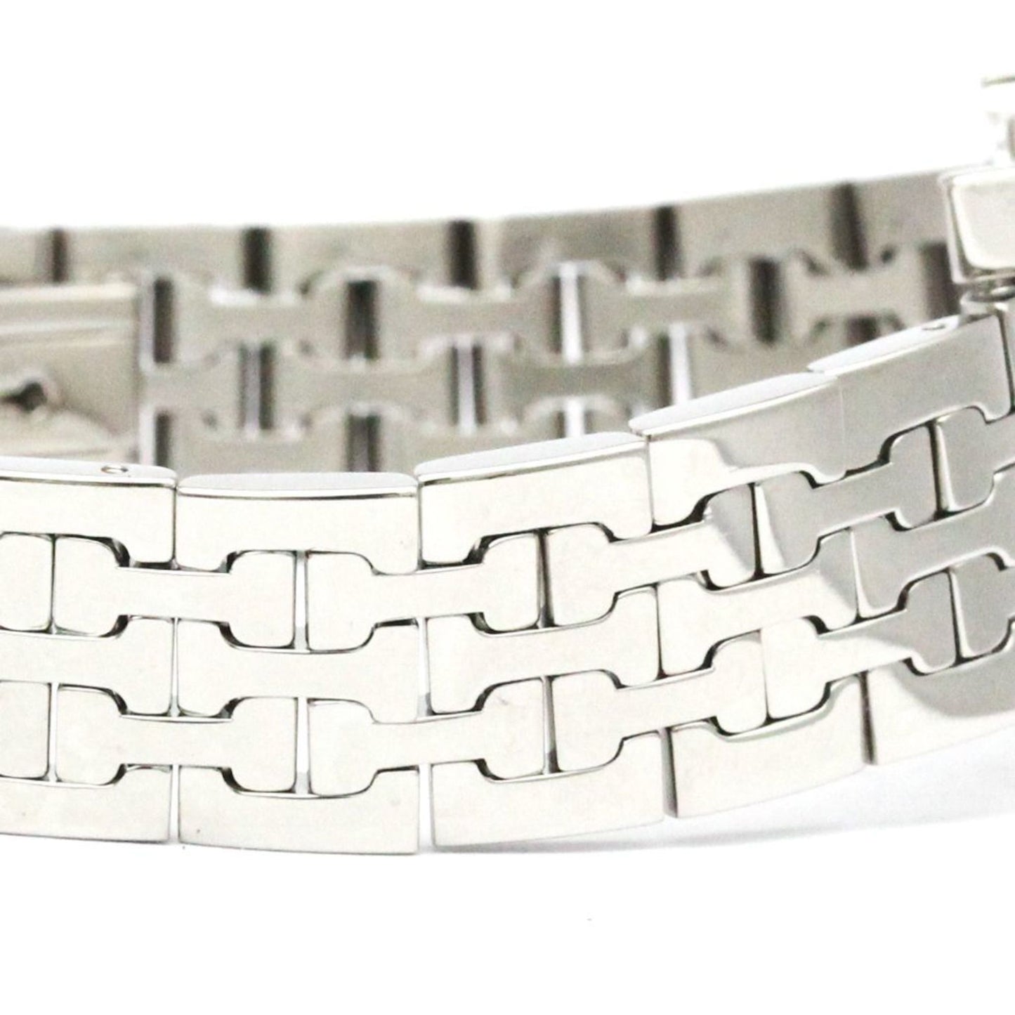 Hermes H Watch Diamond Mop Dial Steel Quartz Watch Hh1.210 Polished