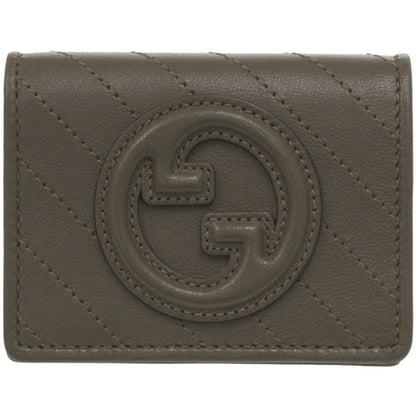Like New Gucci Blondie 760317 Leather Brown Bifold Wallet