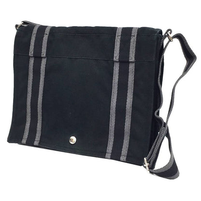 Hermes Hermes Foule Toubasas Pm Shoulder Bag Black Canvas