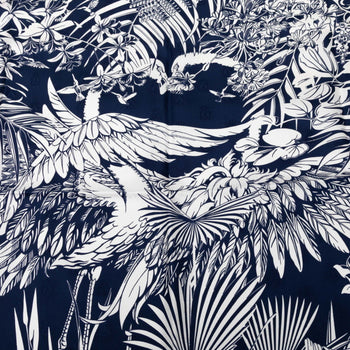 Hermes Herms Carr 90 Flamingo Party Scarf