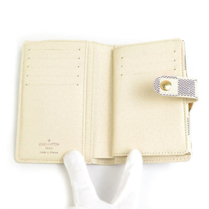 Louis Vuitton Louis Vuitton Bi-Fold Wallet Damier Azur Portefeuille Viennois Canvas Ivory