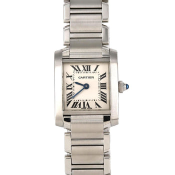 Cartier Tank Franaise Sm W51008Q3 Stainless Steel Quartz Watch