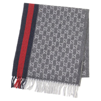Gucci 391531 50% Cashmere Scarf With Gg Logo
