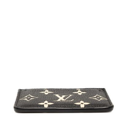 Louis Vuitton Two-Tone Monogram Empreinte Porte Carte Sample Business Card Case M81022 Black Beige