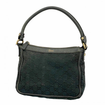 Gucci Gg Canvas Abby Handbag 146244 Leather Black