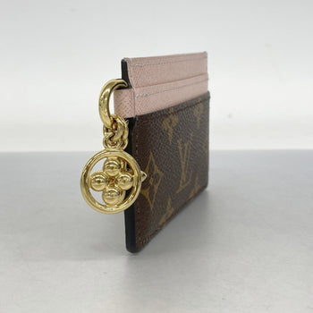 Louis Vuitton Monogram Porte Carte Card Case With Lv Charm