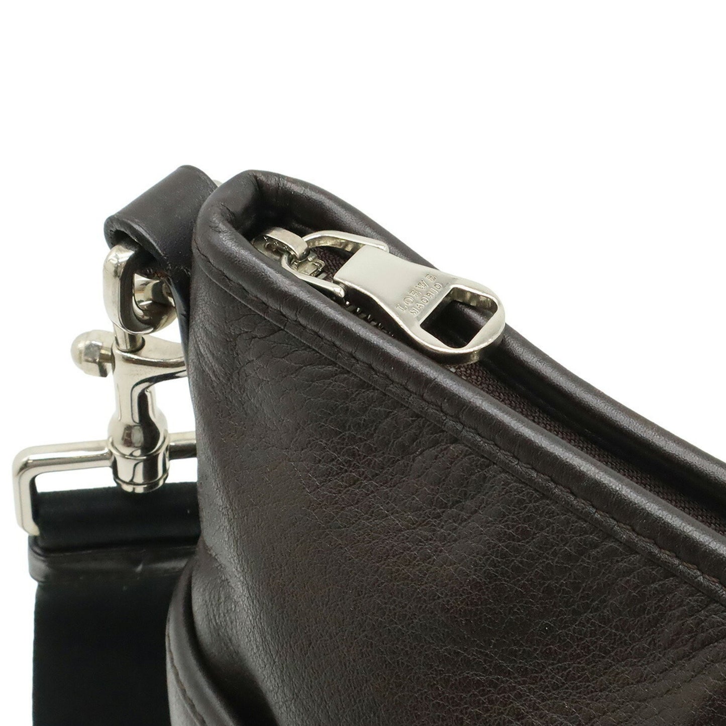 Loewe Anagram Shoulder Bag In Dark Brown Leather