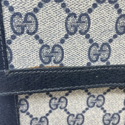 Gucci 001 019 Clutch Bag/Second Bag Navy Sherry Line Gg Supreme Canvas