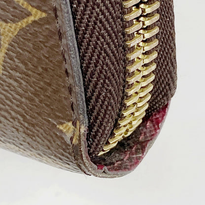 Louis Vuitton Monogram Zippy Wallet M41895 Brown Fuchsia