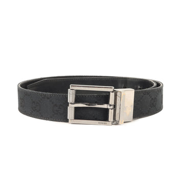 Gucci Reversible Square Buckle Gg Canvas And Leather Belt