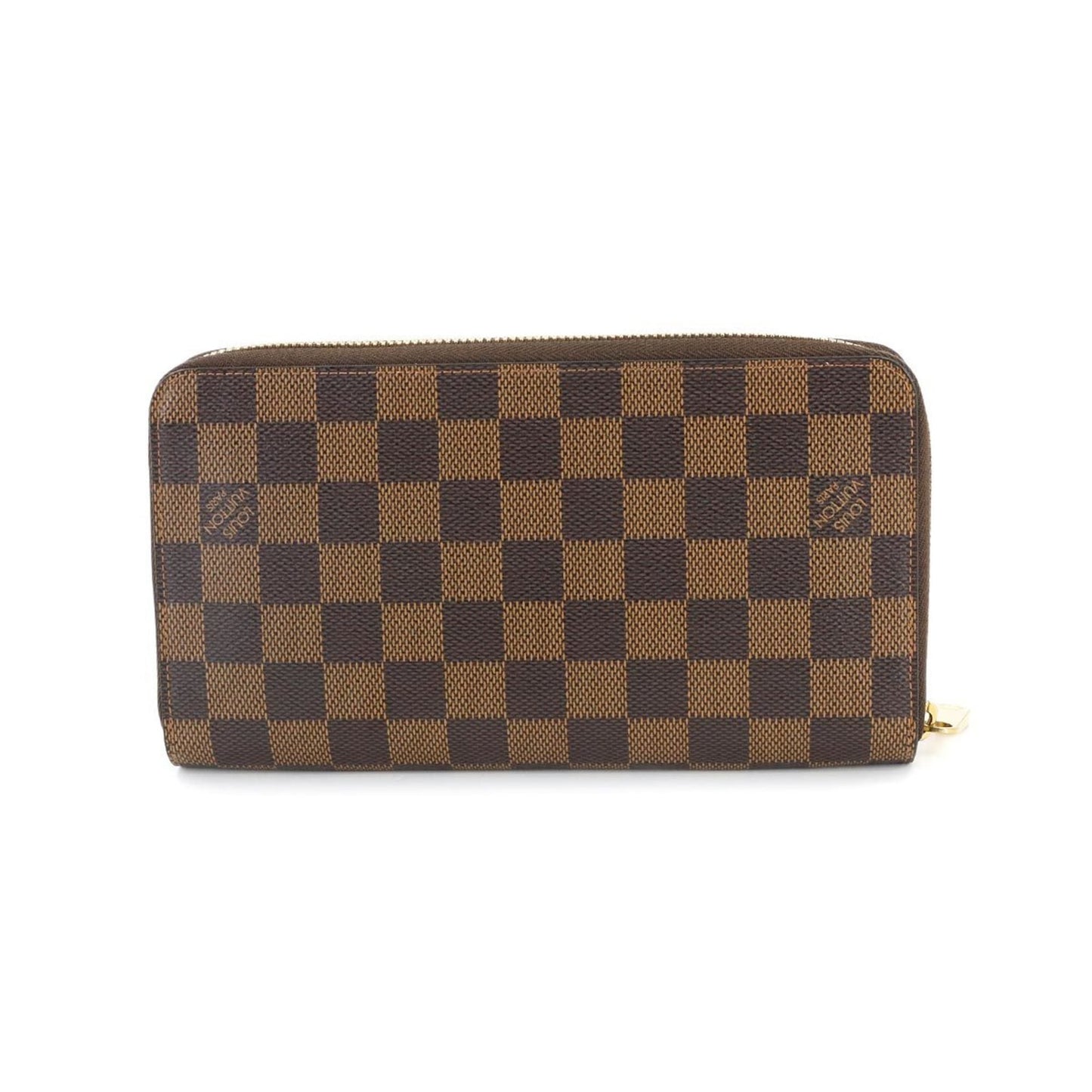 Louis Vuitton Damier Zippy Organizer Round Long Wallet In Ebene Leather N60003