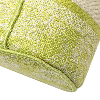 Christian Dior Dior Toile Joue D'Hui Vanity Bag Handbag Shoulder Green Jacquard