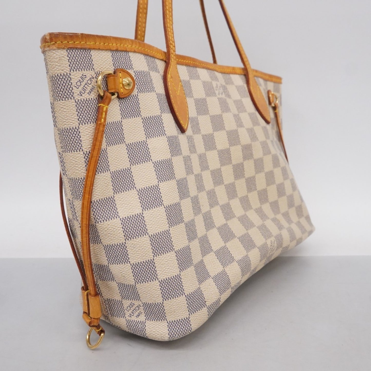 Louis Vuitton Damier Azur Neverfull Pm Tote Bag N51110 White
