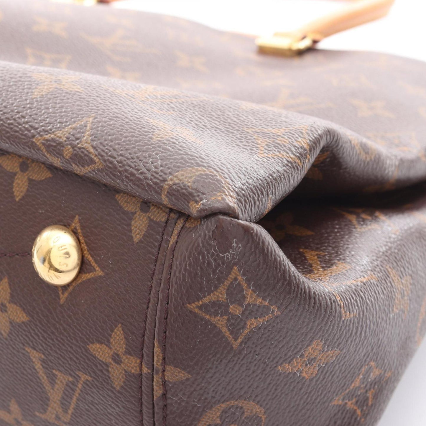 Louis Vuitton Pallas Handbag In Coated Canvas And Leather With Monogram Detailing