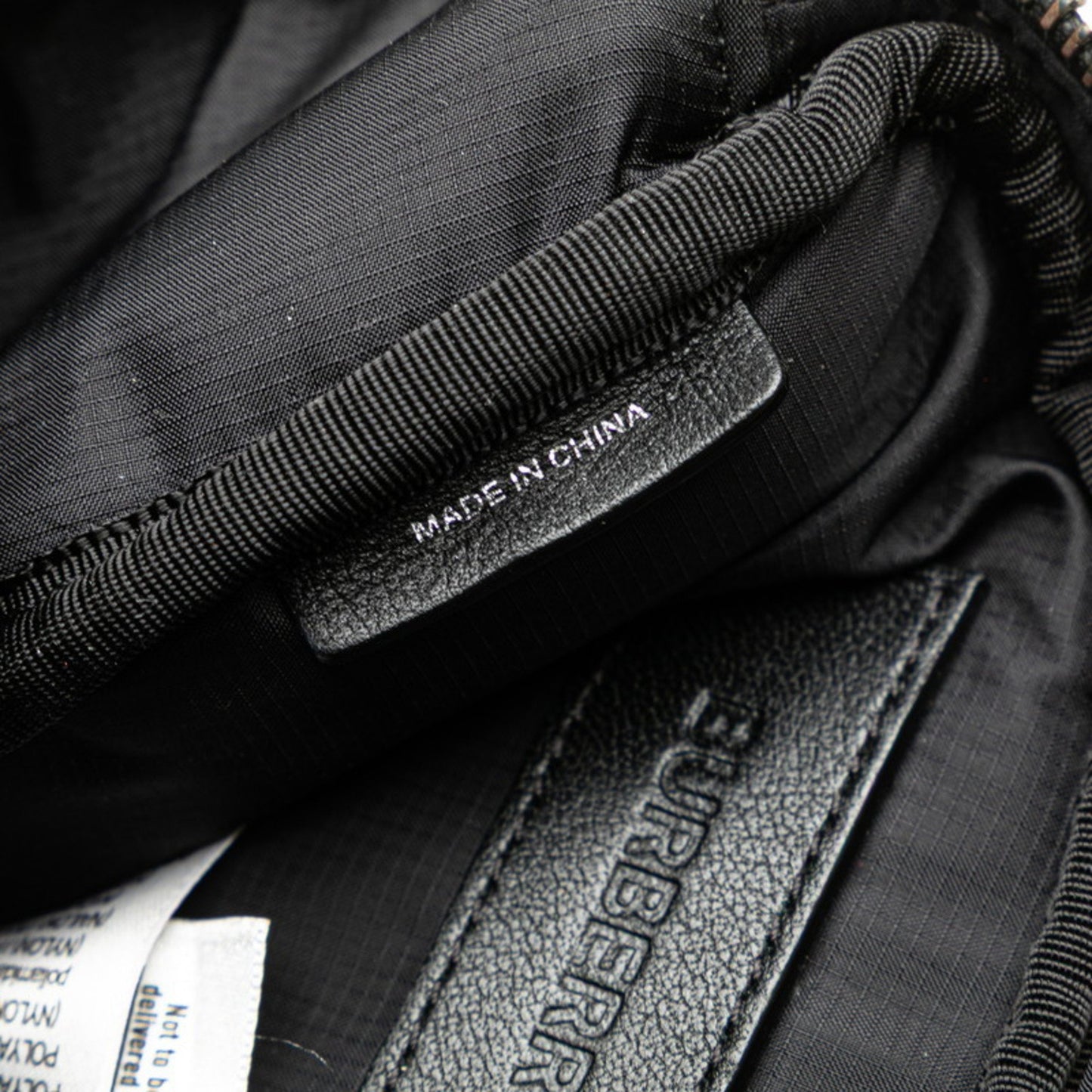 Burberry Canon Logo Print Body Bag Belt Bum 8021091 Black White Nylon