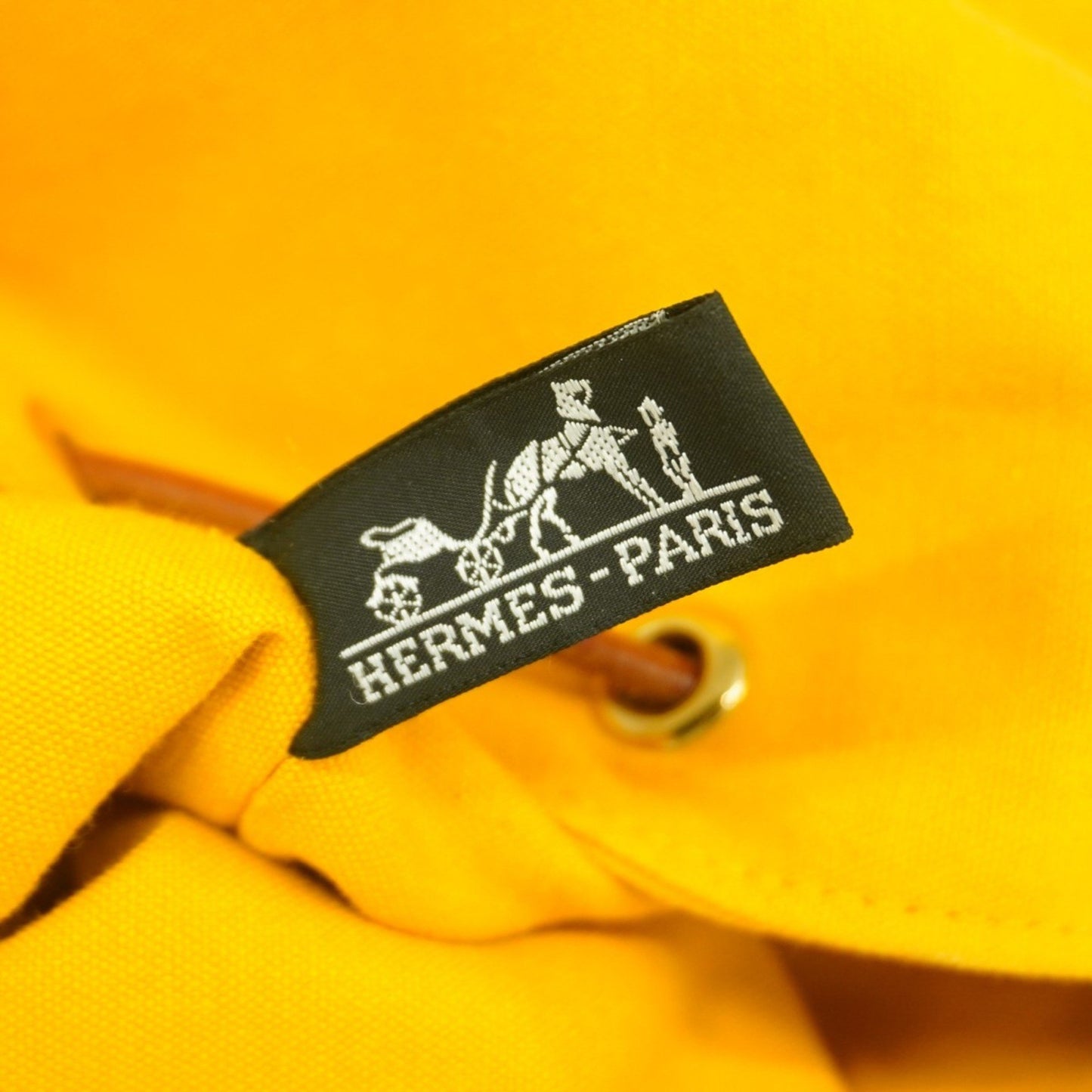 Hermes Herms Polochon Mimir Pm Shoulder Bag In Yellow Canvas