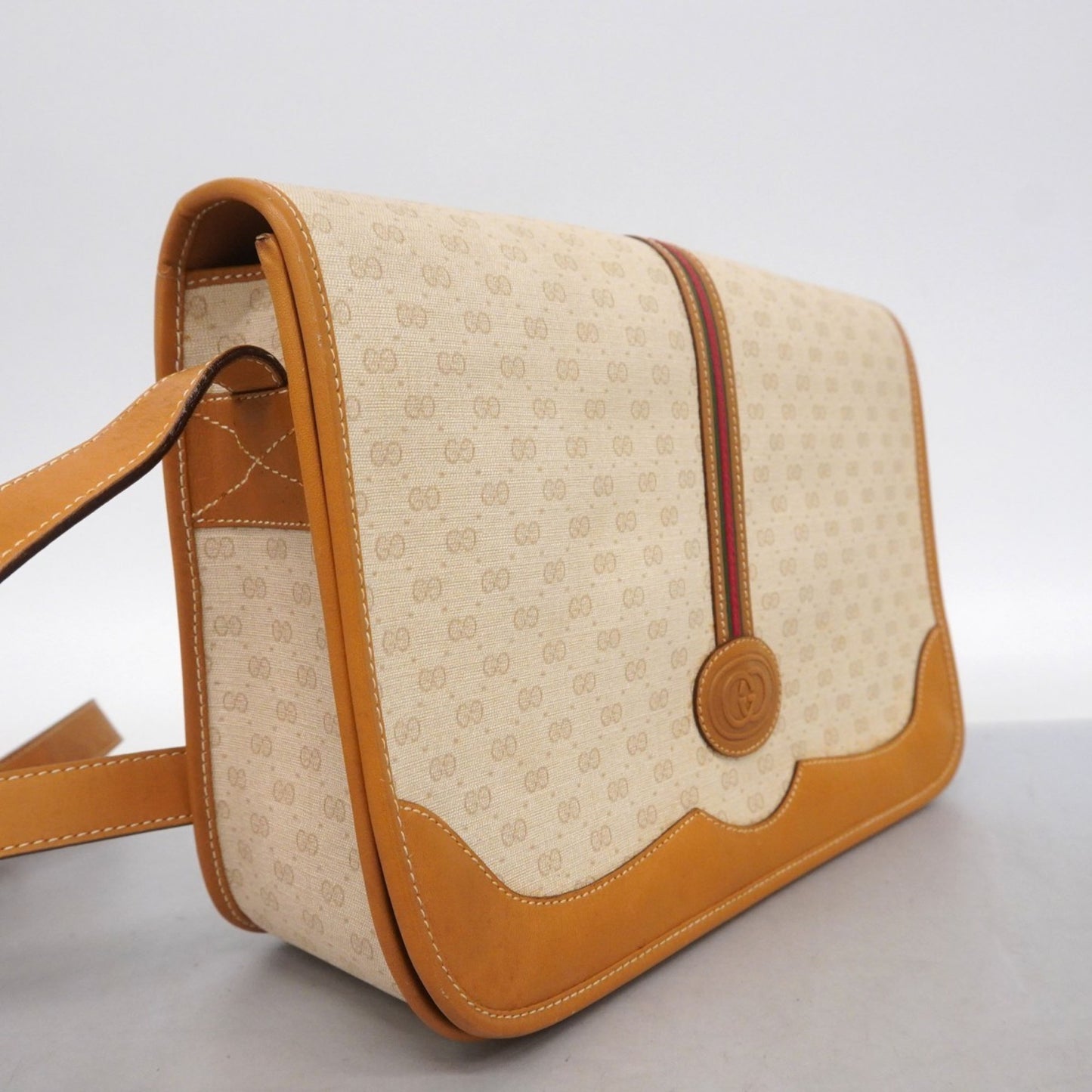 Gucci Micro Gg Sherry Line Shoulder Bag 001 116 Beige