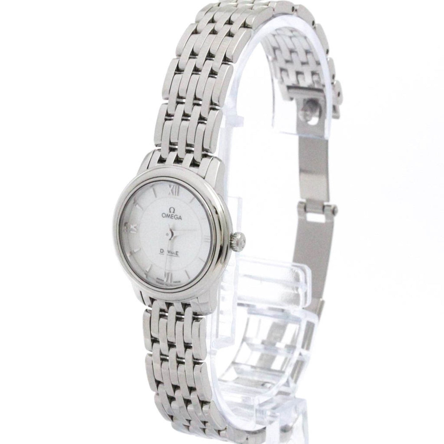 Omega De Ville Prestige Mop Quartz Watch 424.10.24.60.05.001 Polished