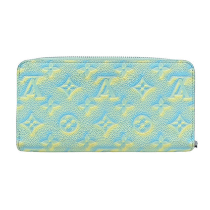 Louis Vuitton Monogram Empreinte Zippy Wallet In Vert D'Or Light Blue (M81466) From The Summer