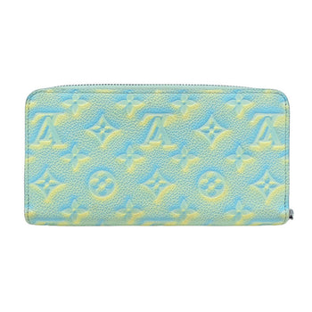 Louis Vuitton Monogram Empreinte Zippy Wallet In Vert D'Or Light Blue (M81466) From The Summer