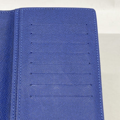 Louis Vuitton Taiga Rama Portefeuille Brazza Long Wallet M30297 Cobalt