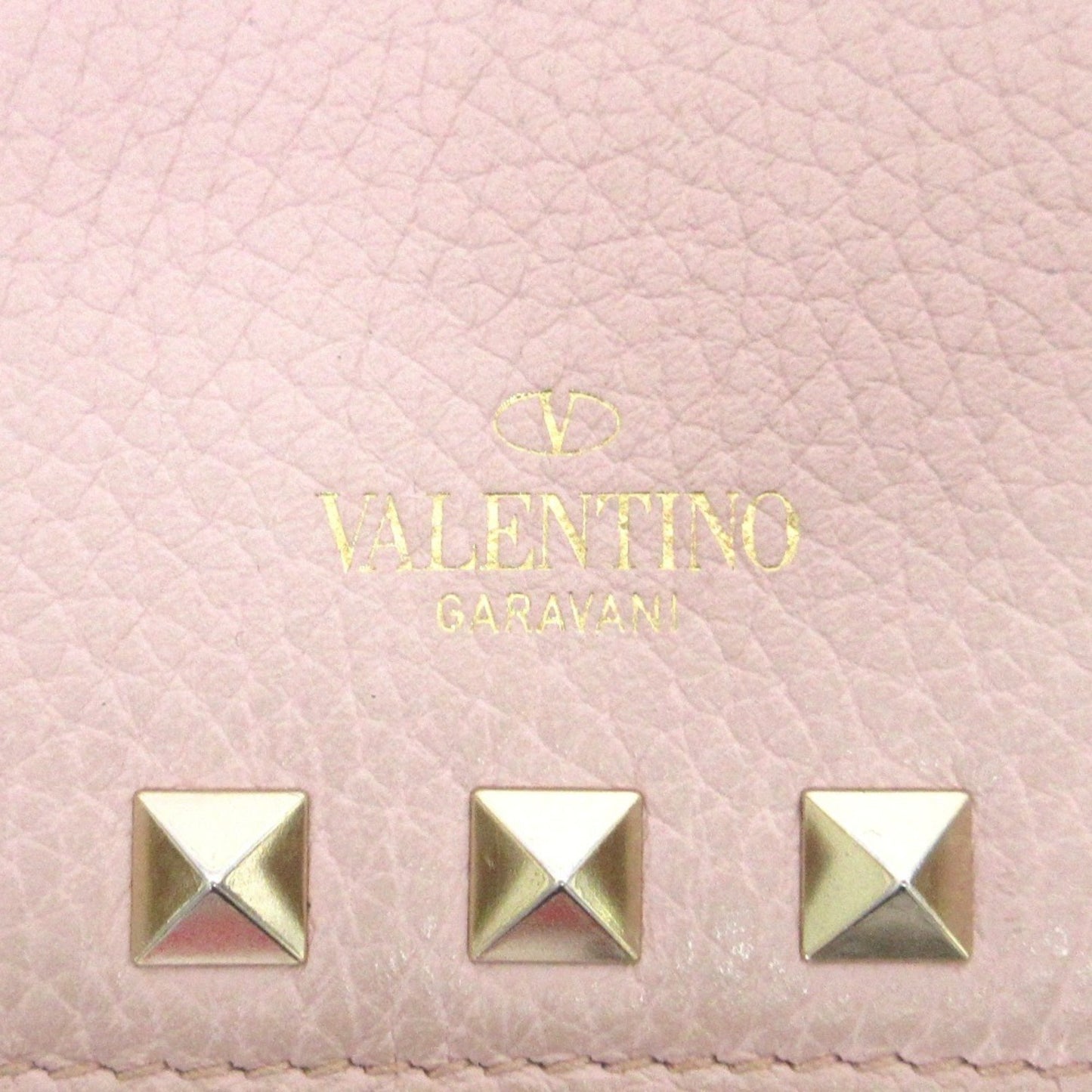 Valentino Rockstud Bi-Fold Wallet Pink