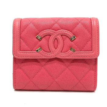 Chanel Ap0375 Cc Filigree Matelasse Medium-Long Wallet