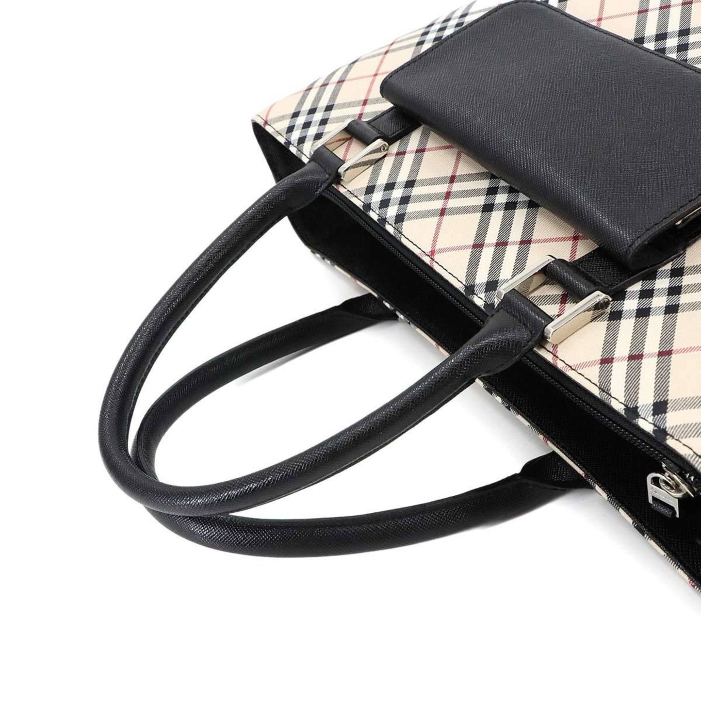 Burberry Nova Check Handbag In Canvas And Leather