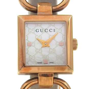 Gucci Interlocking G Tornavoni 120 Square Shell Dial Quartz Watch Battery Operated 18Mm