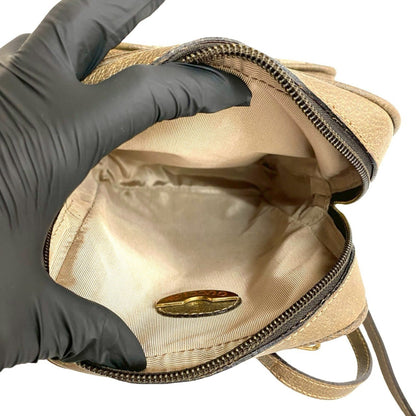 Gucci Old Gucci Vintage Plus Logo Leather Mini Shoulder Bag Pochette Brown 21335