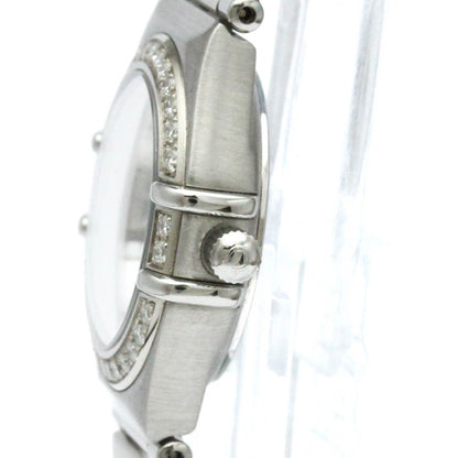 Omega Constellation Diamond Blue Mop Steel Quartz