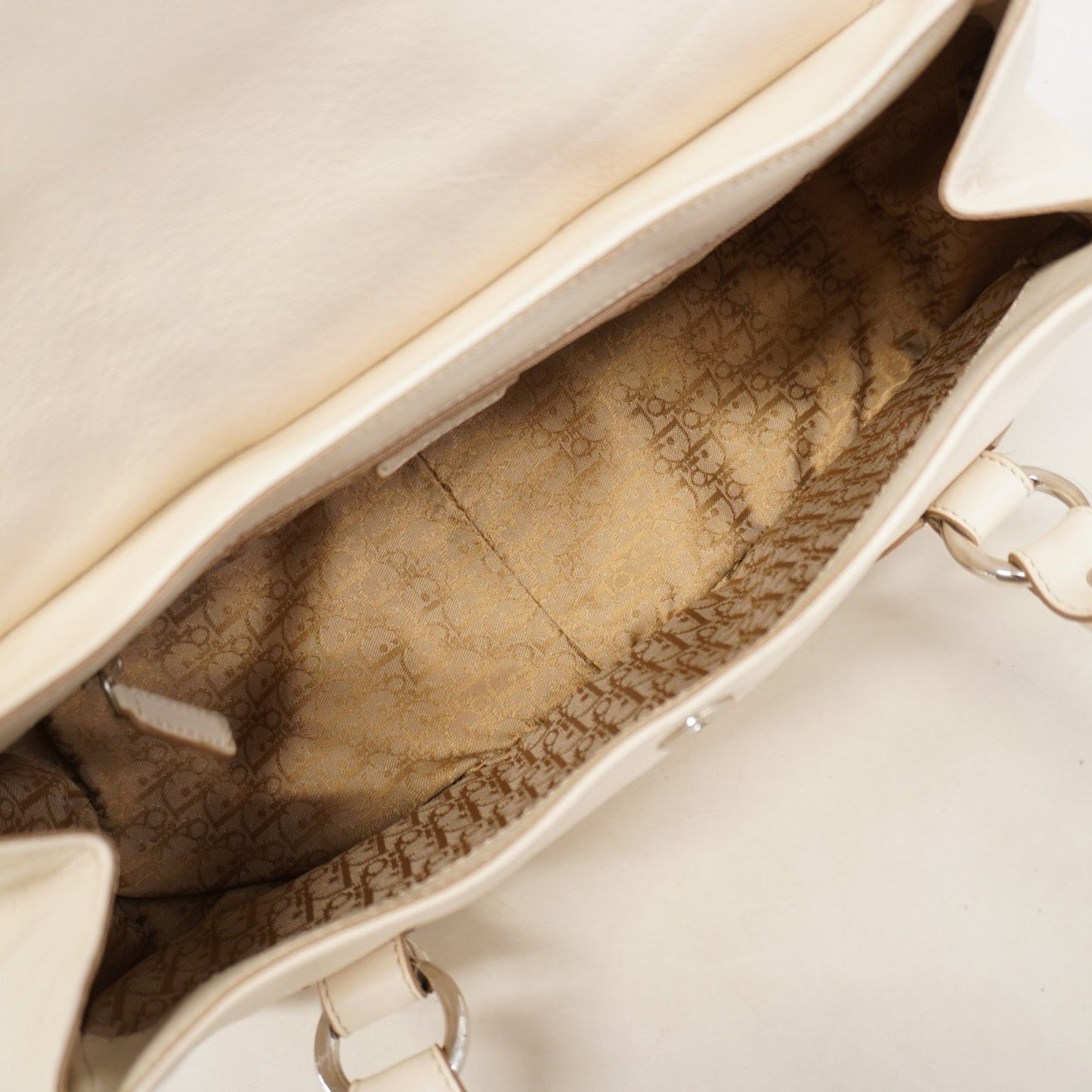 Christian Dior Shoulder Bag Leather White