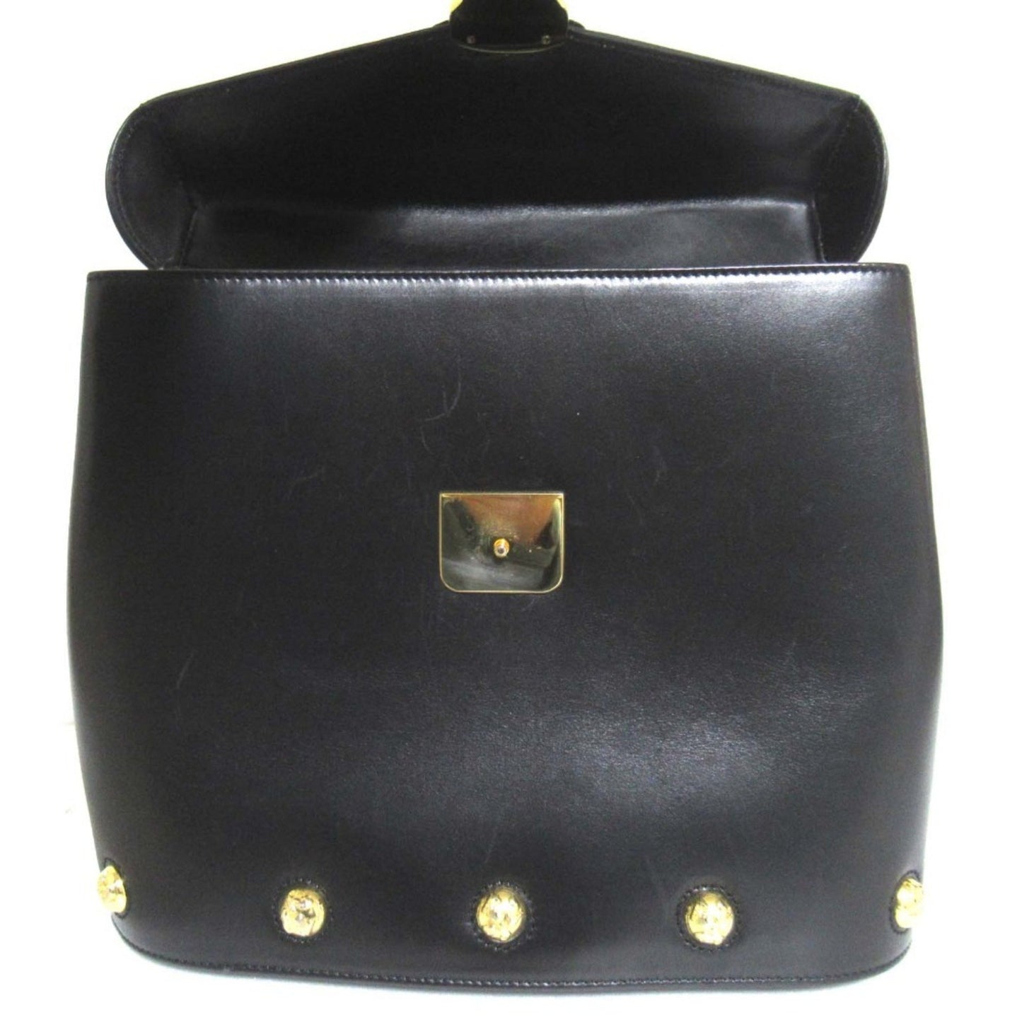 Salvatore Ferragamo Studded 2-Way Flap Shoulder Bag/Handbag In Black