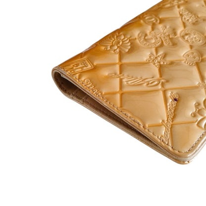 Chanel Coco Mark Symbol Charm Icon Bi-Fold Long Wallet A37151 Gold Color