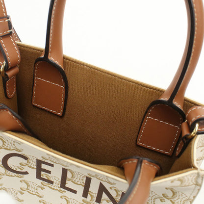 Celine Mini Vertical Cabas Triomphe Canvas Handbag 19437 2Bzk 01Bc