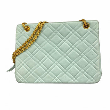 Chanel Shoulder Bag Chain Lambskin Mint Green