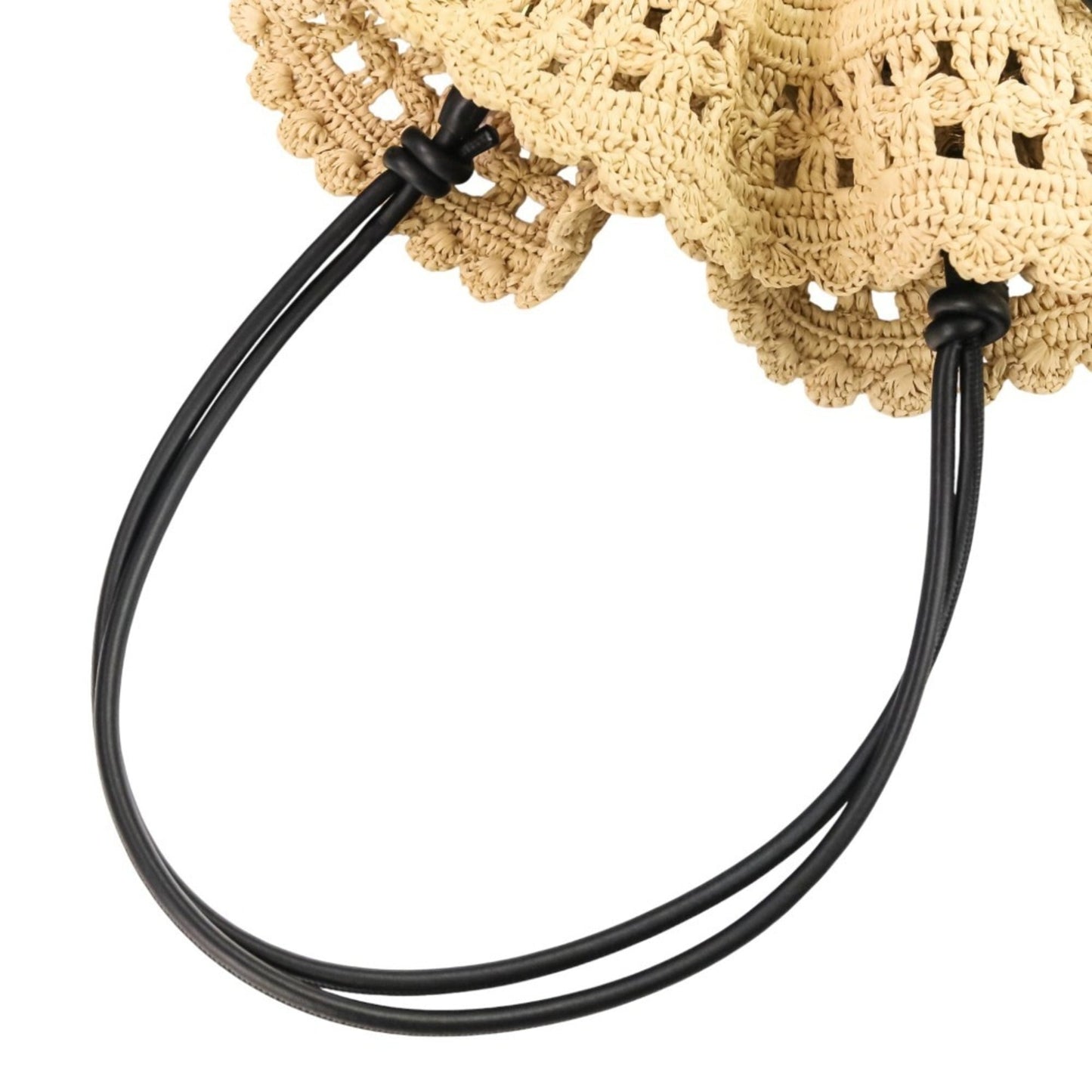 Loewe Raffia Flamenco Clutch Medium 2-Way Tote/Shoulder Bag In Natural Black