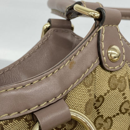 Gucci Gg Canvas Sukey Handbag 211944 Brown Champagne