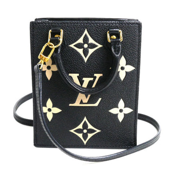 Louis Vuitton Louis Vuitton Petite Sac Plat 2-Way Shoulder Bag Monogram Empreinte Black Beige M57937