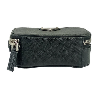 Prada Prada Shoulder Pouch Saffiano Mini 2Tt105 Black Leather