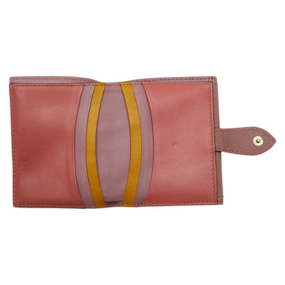 Burberry Nova Check Bifold Wallet In Beige And Pink Leather