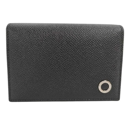 Bvlgari Business Card Case 280297 Black Leather