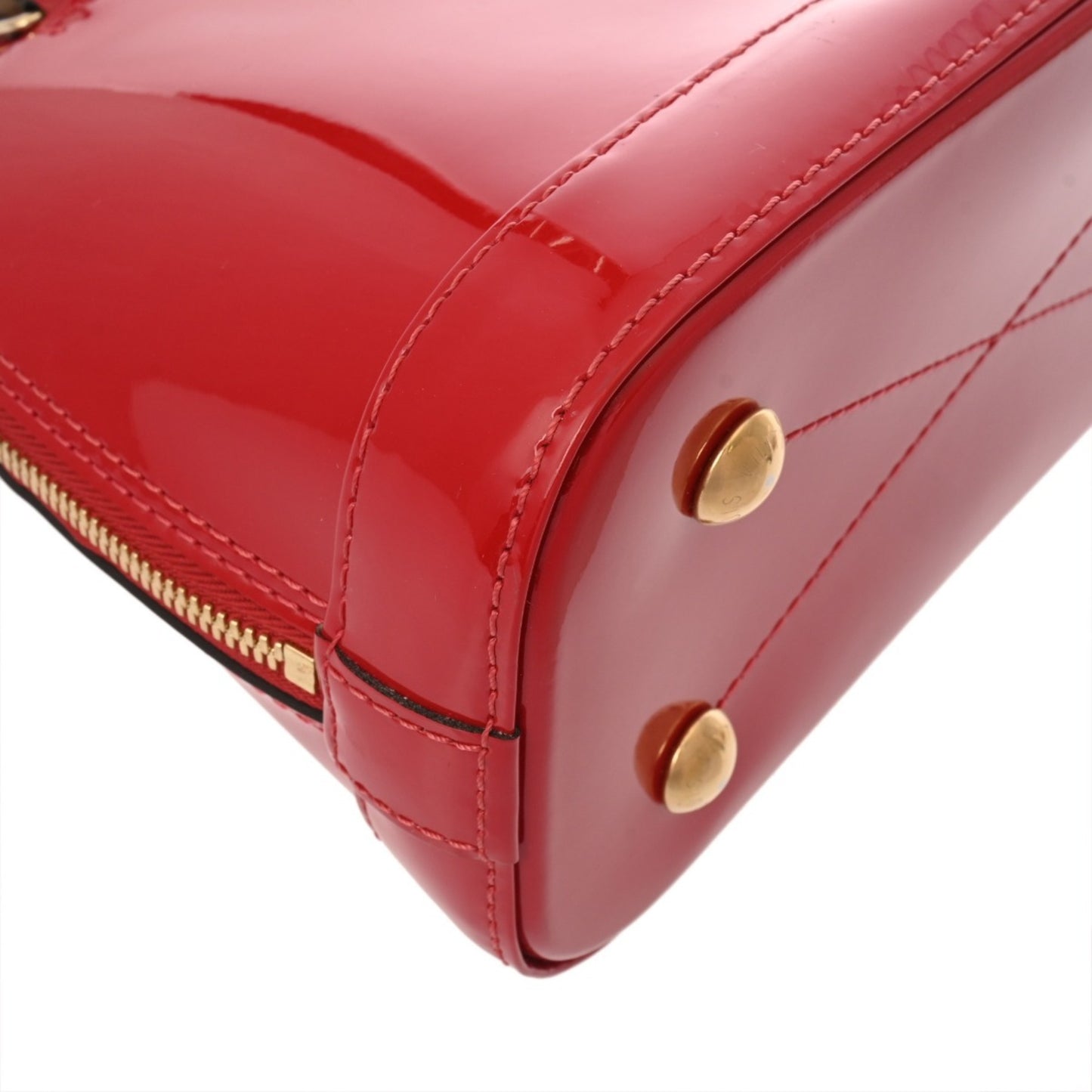 Louis Vuitton Alma Bb Scarlet M91606 Women'S Monogram Canvas Patent Leather Handbag