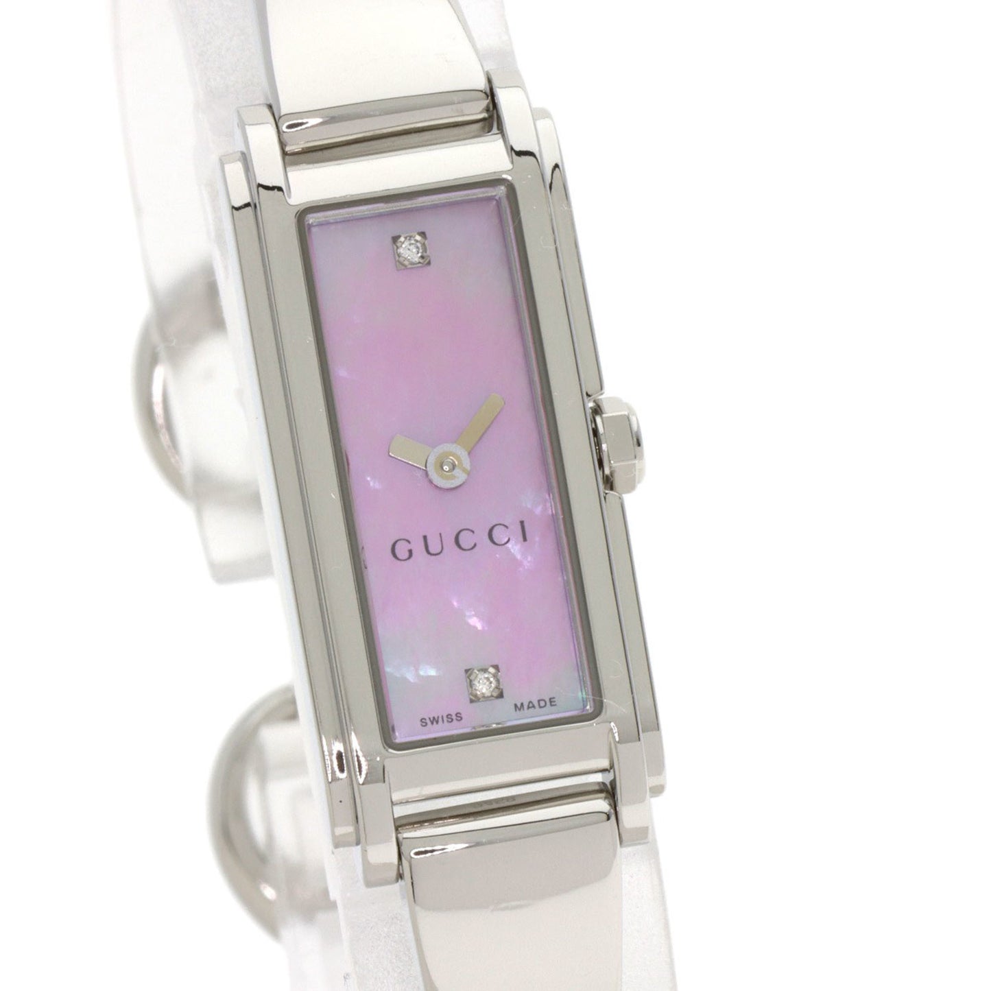 Gucci 109 G-Line 2P Diamond Watch Stainless Steel Ss