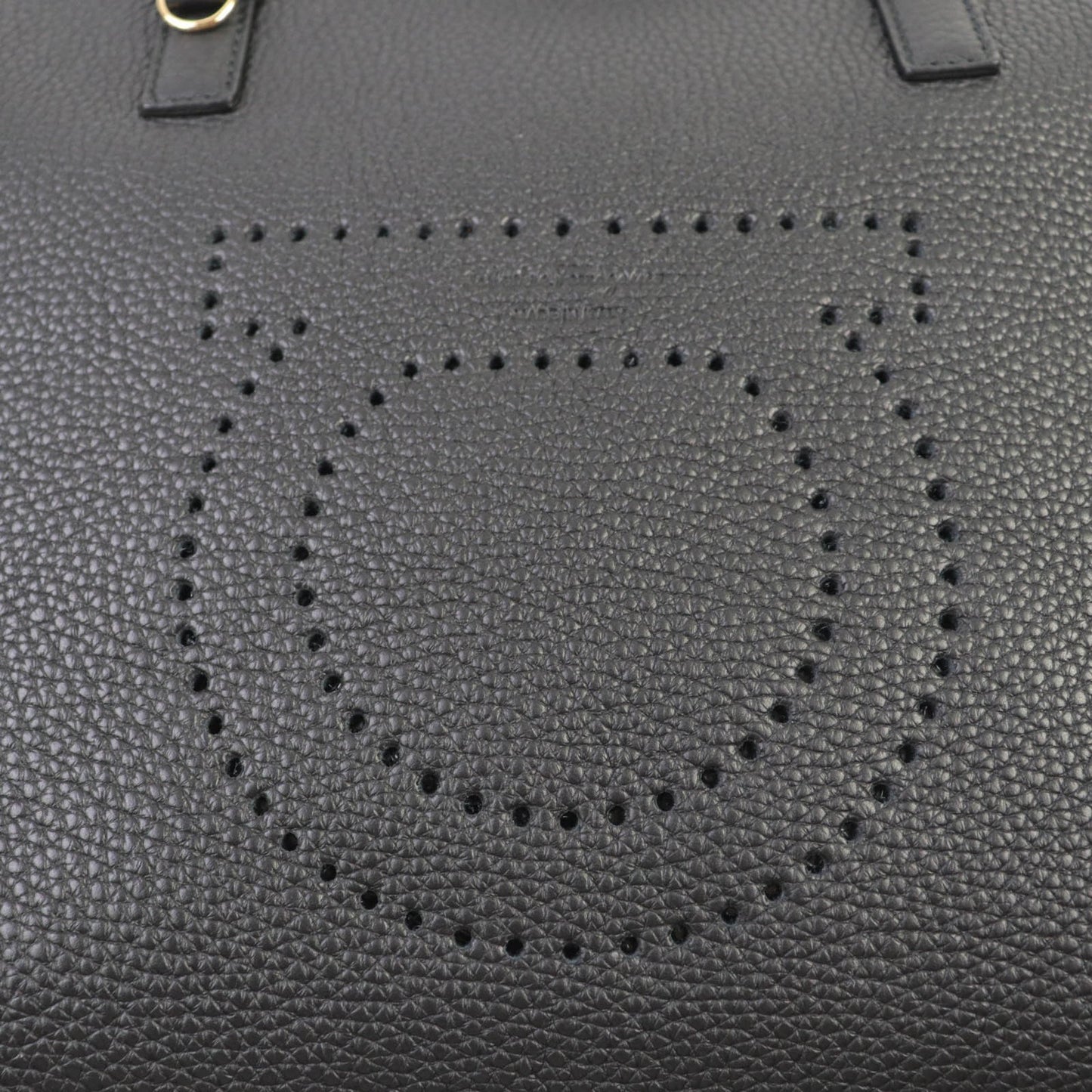 Salvatore Ferragamo 21 G714 Marta Nero Perforated Gancini Design Calf Leather Tote Bag With Dust Bag