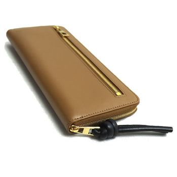 Loewe Knot Zip Around Wallet Long Round Brown Cem1G39X01