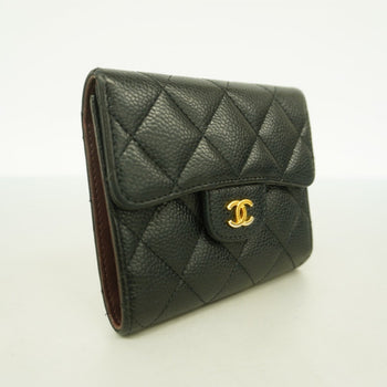 Calfskin Chanel Wallet (Tri-Fold) Grained